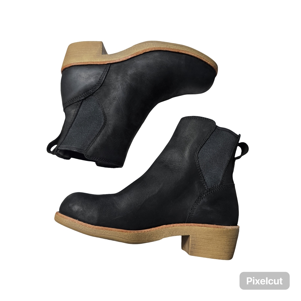 WORX Red Wing Shoes Chelsea Work Black Ankle Booties Size 5M Steel Toe Nubuck